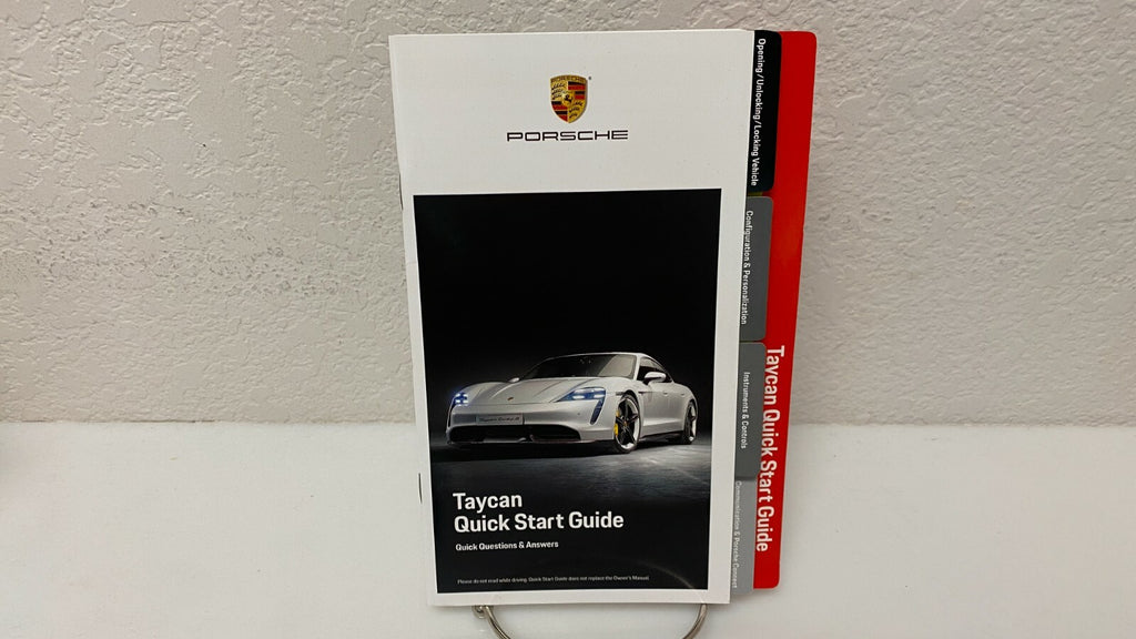 2021 Porsche Taycan Genuine OEM Owner's Manual w/Navigation and logo case