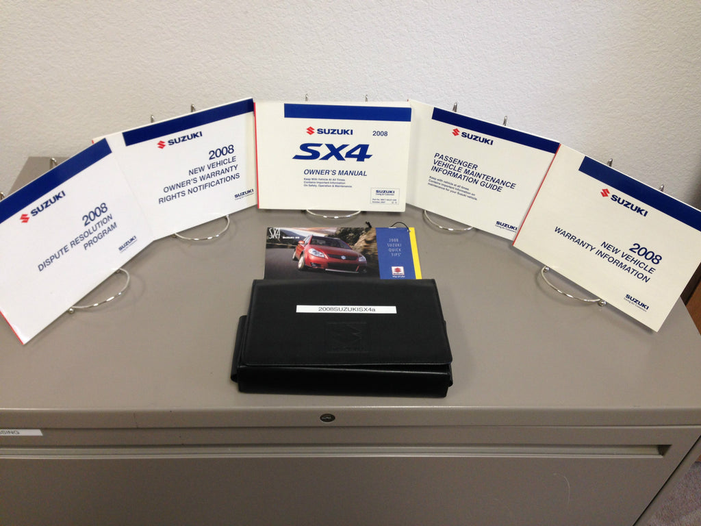 2008 Suzuki SX4 OEM Owner's Manual Set w/ Supplements & Case - Free Shipping!
