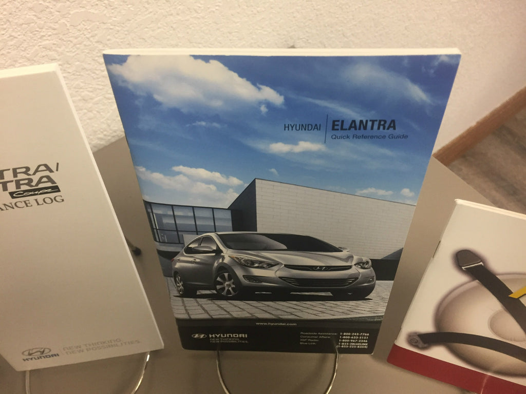 2013 Hyundai Elantra Coupe Genuine OEM Owner's Manual Set - Free Shipping