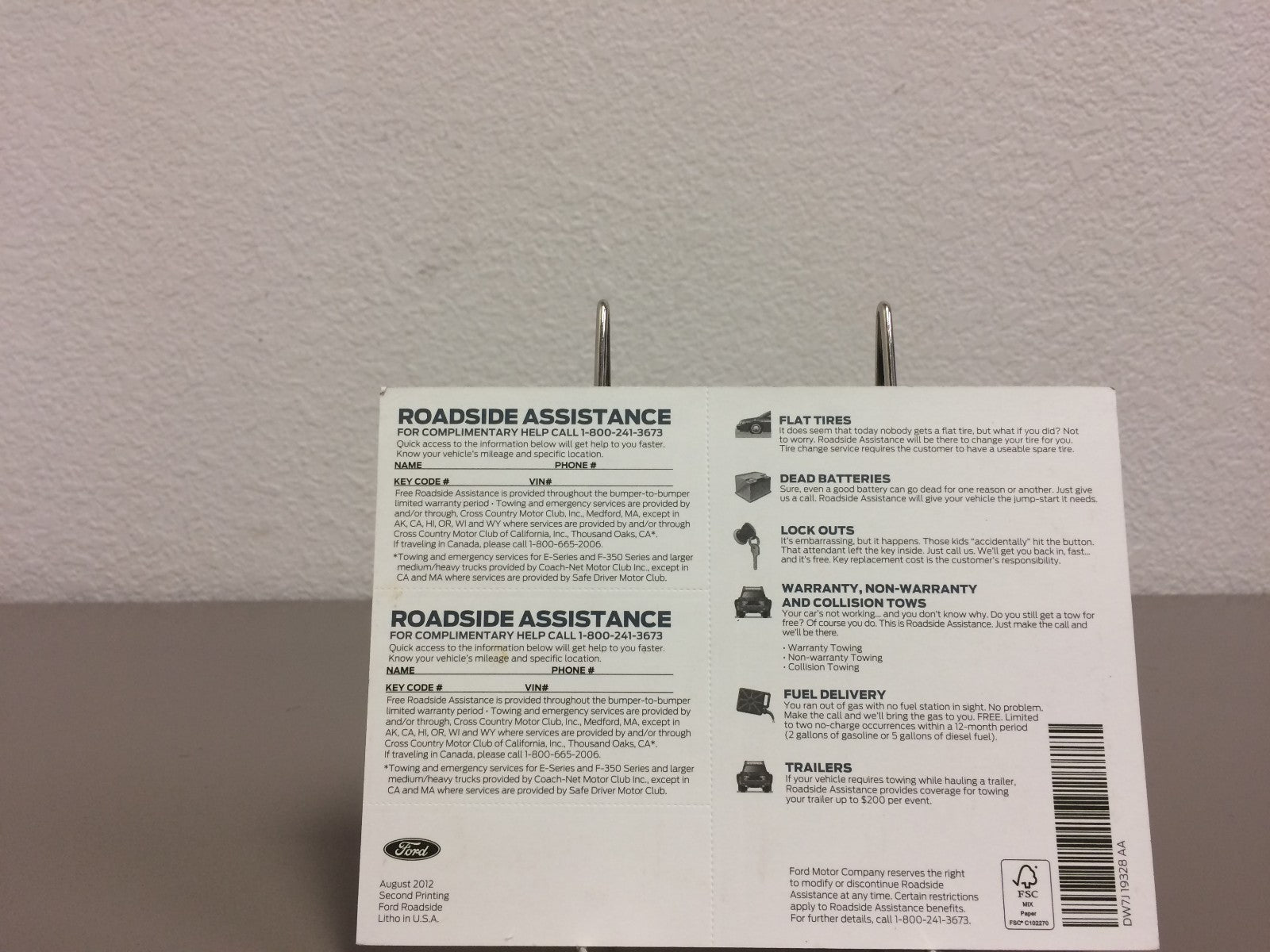 2013 Ford Escape Genuine OEM Owner's Manual w/Supplements, Case & Bonus Key FOB