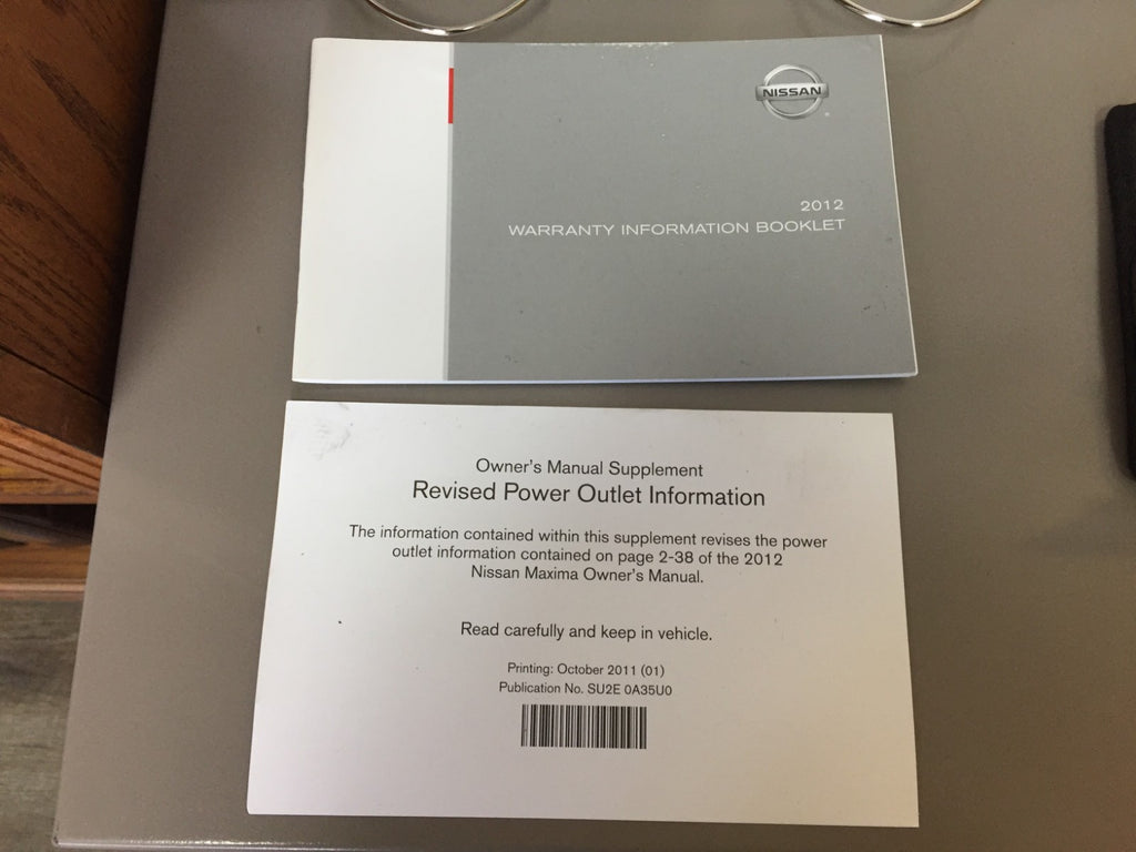 2012 Nissan Maxima OEM Owner's Manual Set with Case and Navigation-Free Shipping