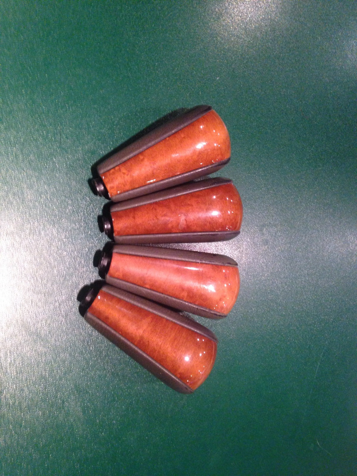 GENUINE OEM LEXUS WALNUT BURLWOOD LIGHT MAHOGANY AND GRAY LEATHER SHIFT KNOB