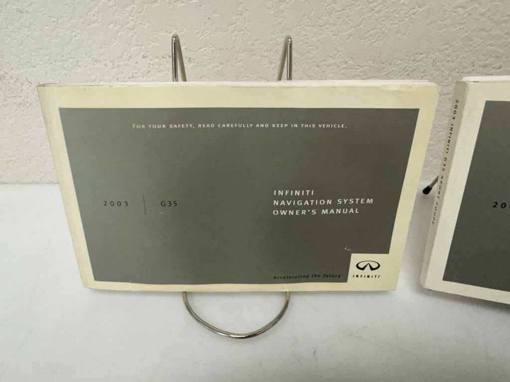 2003 Infiniti G35 Sport Coupe Genuine OEM Owner's Manual Set w/Infiniti Case